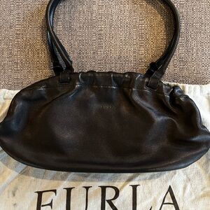 Furla Black Leather Shoulder Bag